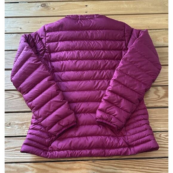 Patagonia Puffer Jacket Coat Size Small Women’s Fuchsia Full Zip Down Damaged - Picture 2 of 10